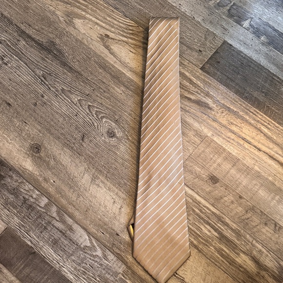 Elegant Gold Striped Men's Tie - Picture 1 of 6